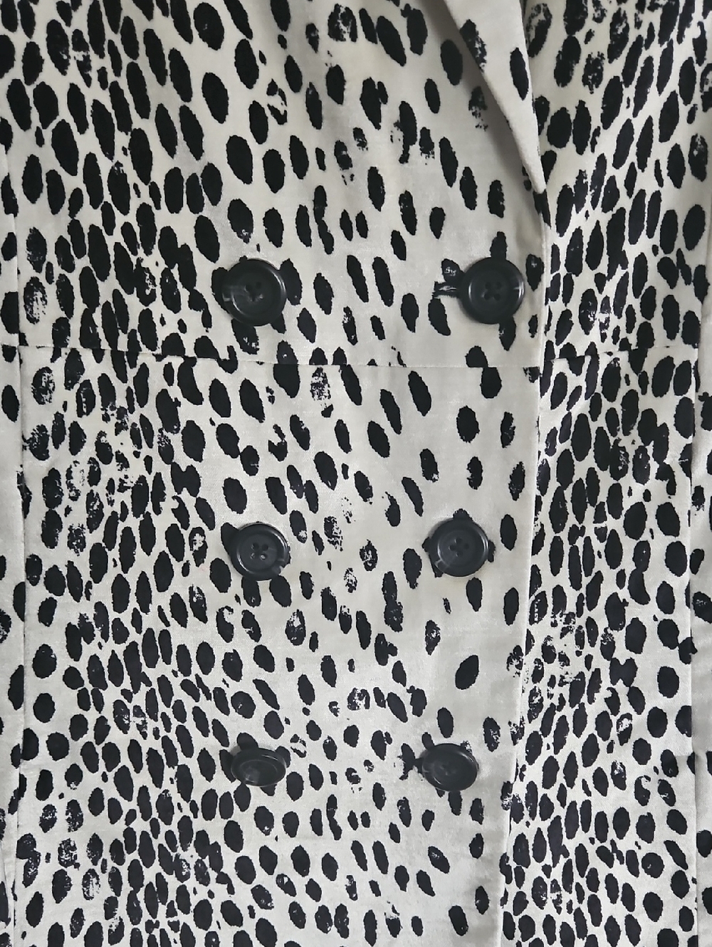 Free People Black and White Spotted Double-Breasted Blazer - Picture 5 of 6